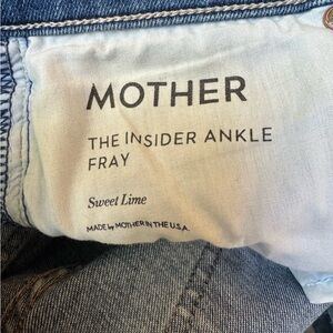 MOTHER The Insider Ankle Fray Jeans in Blue